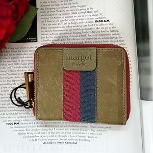 New Margot New York Striped Wallet Coin Purse